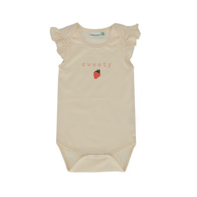 Babylook Strawberries Romper - Sweety Buttercream