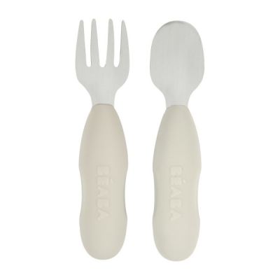 Beaba Bestekset Roestvrijstaal Velvet Grey 2-Pack