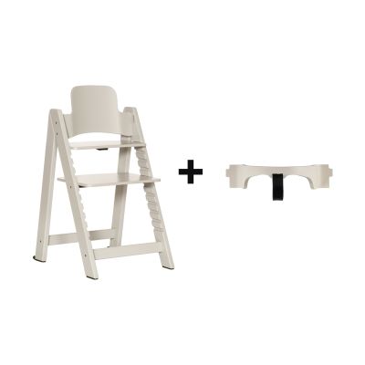 Chaise haute Kidsmill Up ! en hêtre, avec kit bébé en bois inclus