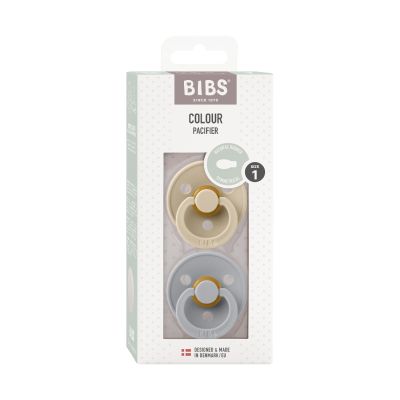 BiBs Fopspeen - Symmetrisch - 2 Stuks - 0-6 Mnd - Vanilla/Cloud