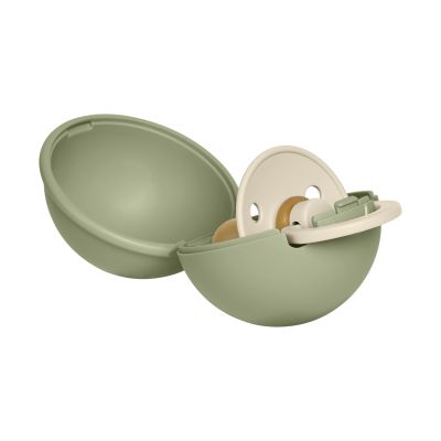 Bibs Fopspeen & Fopspeendoosje Mini Bundel - 0-6 Mnd - Ivory/Sage