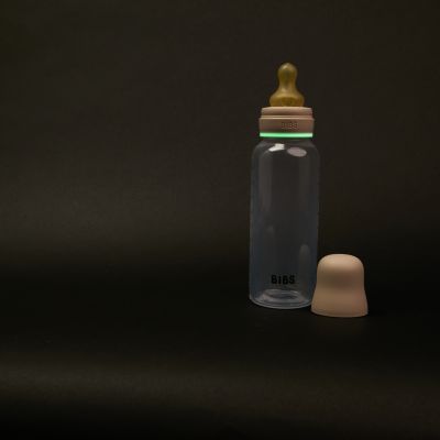 Bibs Glow Glazen Fles - 270 ml - Latex Flesspeen - Vanilla