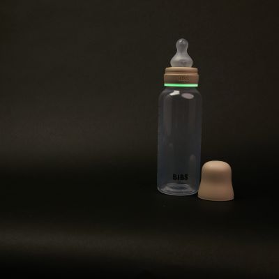 Bibs Glow Glazen Fles - 270 ml - Siliconen Flesspeen - Vanilla