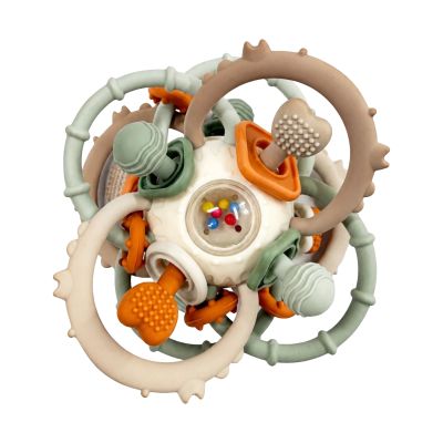 Bo Jungle Siliconen Twist &amp; Rattle Bal