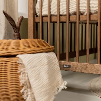 Lit Bopita 70 x 140 avec chevet - Zara - Noyer