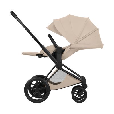Cybex E-Priam 5 Style 2-in-1 Kinderwagen Matt Black - Cozy Beige