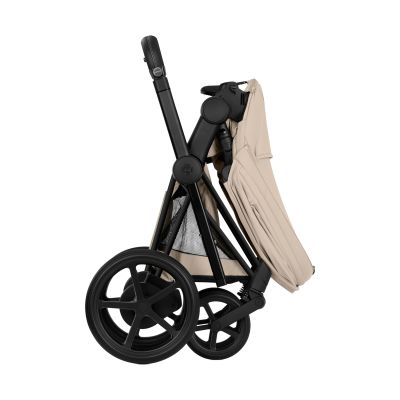 Cybex E-Priam 5 Comfort 2-in-1 Kinderwagen Matt Black - Cozy Beige