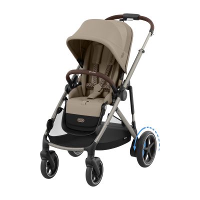 Cybex E-Gazelle S Tweelingwagen - Almond Beige Cybex E-Gazelle S Tweelingwagen - Almond Beige