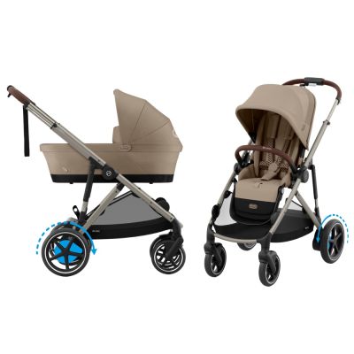 Cybex E-Gazelle S 4-in-1 Kinderwagen Set M - Almond Beige Cybex E-Gazelle S 4-in-1 Kinderwagen Set M - Almond Beige