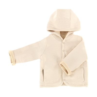 Veste DAY à capuche rayée - Cappucino
