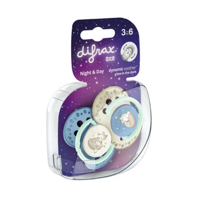 Difrax Fopspeen Dynamic Night & Day Boy 6-18mnd Difrax Fopspeen Dynamic Night & Day Boy 6-18mnd