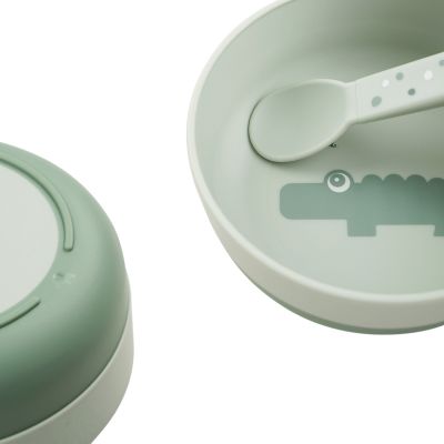 Done By Deer Foodie Bowl Croco Green Done By Deer Foodie Bowl Croco Green