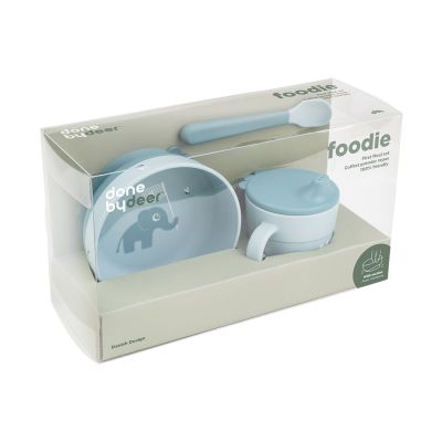 Done By Deer Foodie First Meal Set - Elphee - 3-Delig - Blue Done By Deer Foodie First Meal Set - Elphee - 3-Delig - Blue
