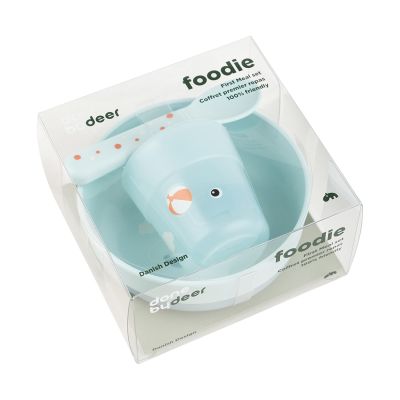 Done By Deer Foodie First Meal Set - Playground - 3-Delig - Blue Done By Deer Foodie First Meal Set - Playground - 3-Delig - Blue