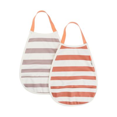 Done By Deer Slab Pull-Over Stripes Papaya/Powder 2-Pack Done By Deer Slab Pull-Over Stripes Papaya/Powder 2-Pack