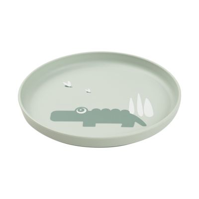 Done By Deer Bord - Croco - Rond - Silicone - Green