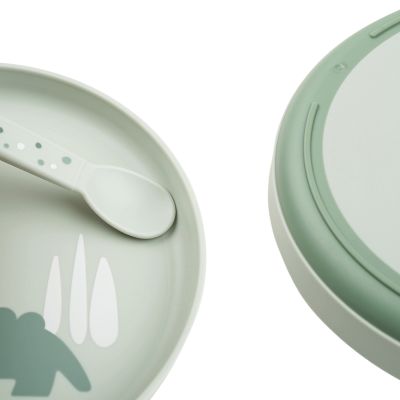 Done By Deer Bord - Croco - Rond - Silicone - Green