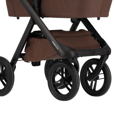Dubatti One E6 2-in-1 Kinderwagen Black - Walnut Brown Dubatti One E6 2-in-1 Kinderwagen Black - Walnut Brown