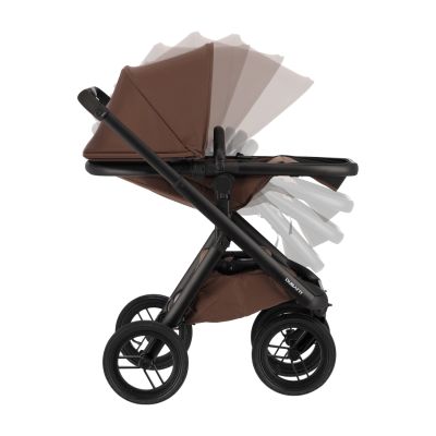 Dubatti One E6 2-in-1 Kinderwagen Black - Walnut Brown Dubatti One E6 2-in-1 Kinderwagen Black - Walnut Brown
