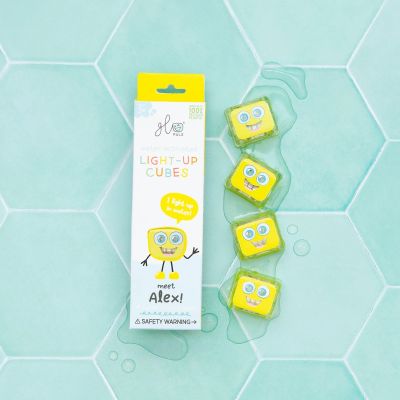 Glo Pals Light Up Cubes - 4 Stuks - Alex Yellow Glo Pals Light Up Cubes - 4 Stuks - Alex Yellow
