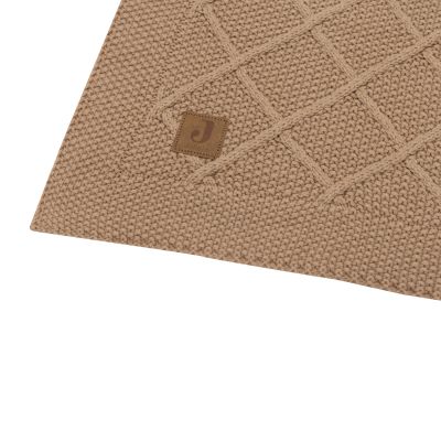 Jollein Check Knit Ledikantdeken - 100 x 150 cm - Biscuit Jollein Check Knit Ledikantdeken - 100 x 150 cm - Biscuit