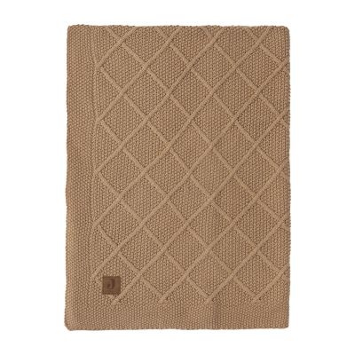 Jollein Check Knit Ledikantdeken - 100 x 150 cm - Biscuit Jollein Check Knit Ledikantdeken - 100 x 150 cm - Biscuit