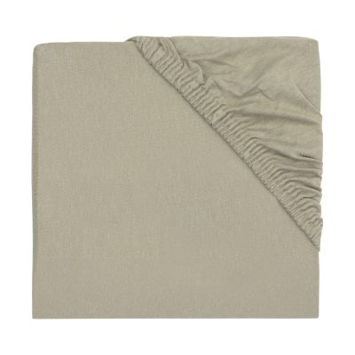 Jollein Ledikanthoeslaken Jersey Olive Green 60 x 120 cm Jollein Ledikanthoeslaken Jersey Olive Green 60 x 120 cm