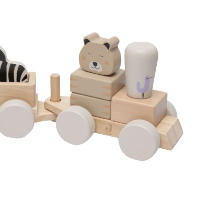 Jollein Jungle Jambo Speelgoedtrein - Hout Jollein Jungle Jambo Speelgoedtrein - Hout