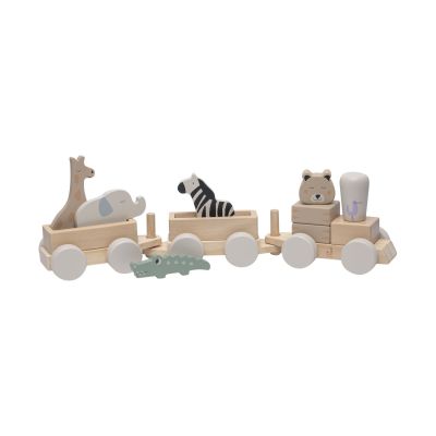 Jollein Jungle Jambo Speelgoedtrein - Hout Jollein Jungle Jambo Speelgoedtrein - Hout
