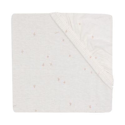 Jollein Twinkling Hoeslaken - 60 x 120 cm - Jersey - Wild Rose Jollein Twinkling Hoeslaken - 60 x 120 cm - Jersey - Wild Rose