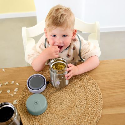 Lässig Tiny Team Dog Food Jar RVS - Groen Lässig Tiny Team Dog Food Jar RVS - Groen