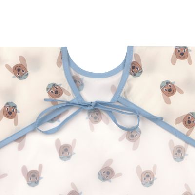 Lässig Tiny Team Dog Slabbetje Met Mouwen - 2 Stuks - Groen/Blauw 