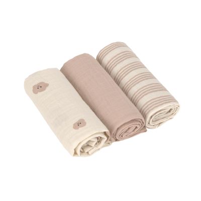Lässig Tiny Team Swaddle &amp; Burp Doeken - 3 Stuks - 60 x 60 cm