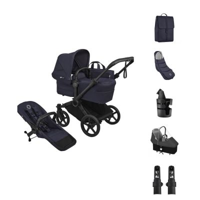 Bugaboo Donkey 6 Renew Single Essentiële Bundel 2-in-1 Kinderwagen - Deep Indigo Bugaboo Donkey 6 Renew Single Essentiële Bundel 2-in-1 Kinderwagen - Deep Indigo