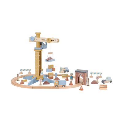 Ensemble de grues Little Dutch avec voie ferrée