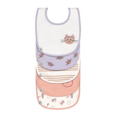 Lässig Tiny Team Bavoirs pour chats - 5 pièces - violet