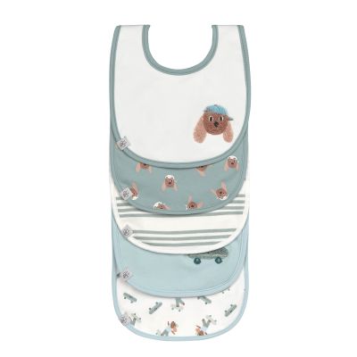 Lässig Tiny Team Dog Slabbetjes – 5 Stuks – Blauw