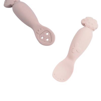 Done By Deer Tiny Farm Oefen Lepel Set - Powder Done By Deer Tiny Farm Oefen Lepel Set - Powder