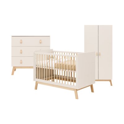Bopita Ledikant 60 x 120 cm - Commode - Hanglegkast 2-drs - Lines - Dune/Natural Bopita Ledikant 60 x 120 cm - Commode - Hanglegkast 2-drs - Lines - Dune/Natural