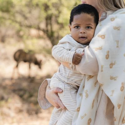 Little Dutch Safari Friends Broekje - Maat 50 - Soft Tan Little Dutch Safari Friends Broekje - Maat 50 - Soft Tan