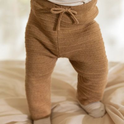 Little Dutch Safari Friends Gebreid Broekje - Maat 50 - Soft Tan 