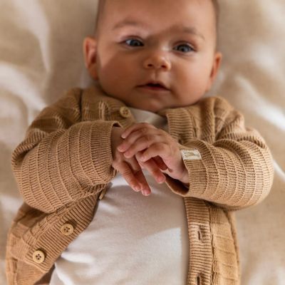 Little Dutch Safari Friends Gebreid Vestje Overslag - Maat 50 - Soft Tan Little Dutch Safari Friends Gebreid Vestje Overslag - Maat 50 - Soft Tan
