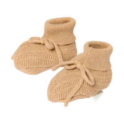 Little Dutch Safari Friends Gebreide Slofjes - Soft Tan