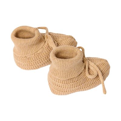 Little Dutch Safari Friends Gebreide Slofjes - Maat 44/56 - Soft Tan  