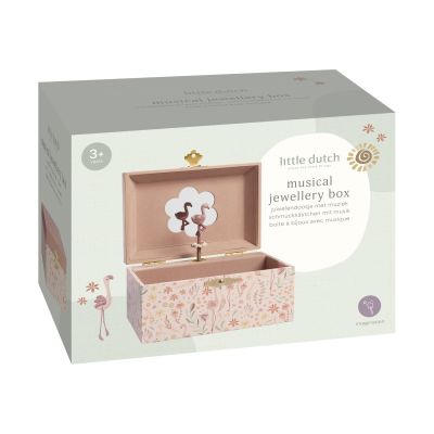 Little Dutch Safari Friends Sieradendoos Met Muziek - Flamingo Little Dutch Safari Friends Sieradendoos Met Muziek - Flamingo