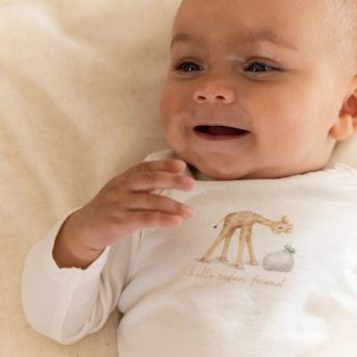 Little Dutch Safari Friends T-Shirt - Maat 50 - Creme  