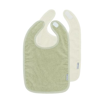 Meyco Baby Popcorn Bib With Velcro - 2 Pieces