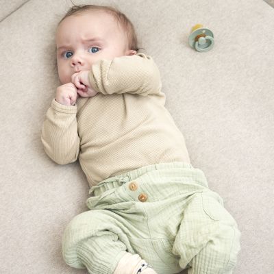 Meyco Basic Knit Parklegger Rond - 95 cm - Sand Melange Meyco Basic Knit Parklegger Rond - 95 cm - Sand Melange