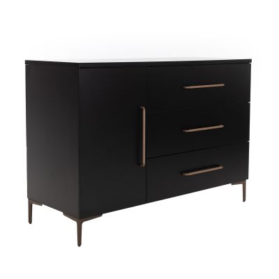TWF Ledikant 60 x 120 - Commode XL 3 Laden 1 Deur - Hanglegkast XL 3 Deuren 2 Lade Modena Metaal