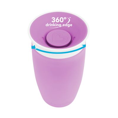 Munchkin Miracle 360 Sippy Beker - 12mnd+ - 296ml - Purple Munchkin Miracle 360 Sippy Beker - 12mnd+ - 296ml - Purple